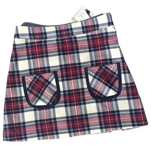 Brooks Brothers Girls size 5 Plaid Skirt w/ Pockets and Zip Up Side